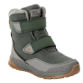 Jack Wolfskin Zimowe buty Polar Bear Texapore High VC (wytrzymałe, wodoodporne) ciemnozielone/szare dziecięce