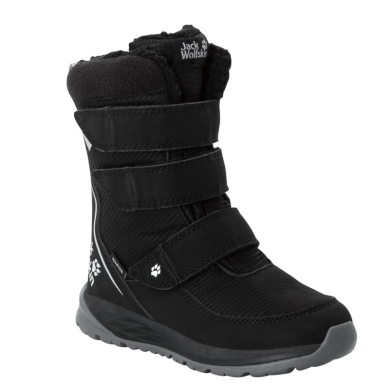 Jack Wolfskin Zimowe buty Polar Boot Texapore High VC (wytrzymałe, wodoodporne) czarny/szary dziecięce