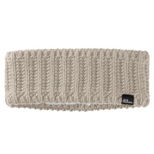 Jack Wolfskin Opaska na głowę (wzór dzianinowy) Highloft Knit - szara Damska