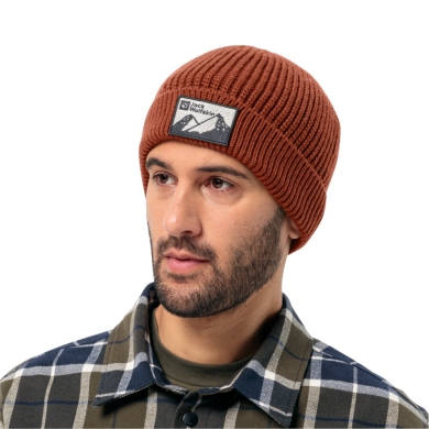 Jack Wolfskin Czapka dzianinowa Edo Badge Beanie - brązowa męska