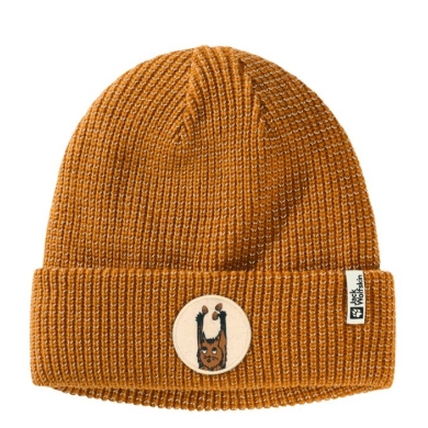 Jack Wolfskin Czapka dzianinowa (Beanie) Night Hawk - jasnobrązowy Dziecięcy