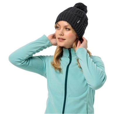 Jack Wolfskin Czapka Pompom Beanie (Fleece) - czarna Damska