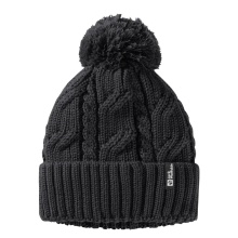 Jack Wolfskin Czapka Pompom Beanie (Fleece) - czarna Damska