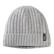 Jack Wolfskin Czapka dzianinowa Rib Knit Beanie (Fleece) szara