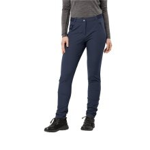 Jack Wolfskin Softshellowe spodnie wędrówkowe Geigelstein Slim Pant (odporne na wodę, oddychające) granatowe damskie