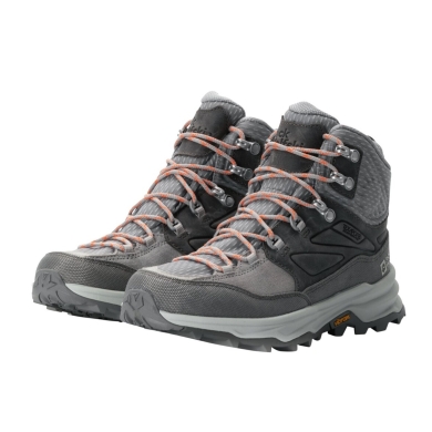 Jack Wolfskin Buty trekkingowe Cyrox Texapore Mid (Skóra/Tekstylia, wodoodporne) szare Damskie