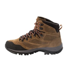 Jack Wolfskin Buty trekkingowe Rebellion Texapore Mid (skóra nubukowa, wodoodporne) brązowo/czerwone męskie