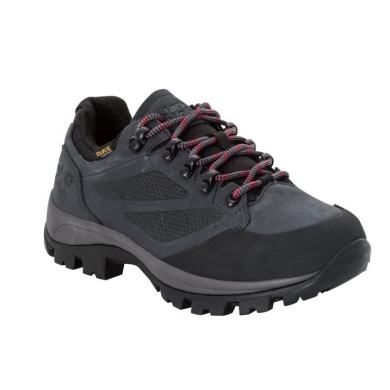 Jack Wolfskin Buty trekkingowe Rebellion Texapore Low (Trekking, wodoodporne, 100% bez PFC) szare/czerwone Damskie