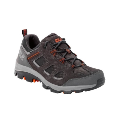 Jack Wolfskin Buty trekkingowe Vojo 3 Texapore Low (wodoodporne, oddychające) ciemnoszare/pomarańczowe męskie