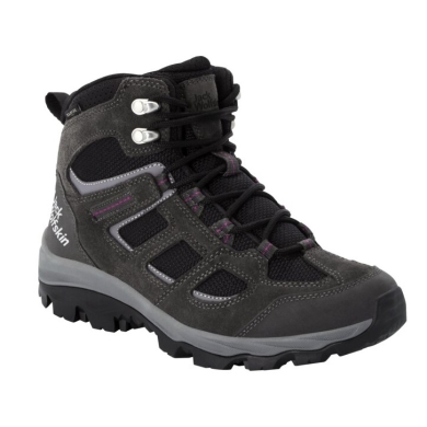 Jack Wolfskin Buty trekkingowe Vojo 3 Texapore Mid (wodoodporne, oddychające) kamiennoszare/fioletowe Damskie