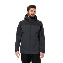 Jack Wolfskin Kurtka zimowa Glaabach 3w1 2023 (wodoodporna, wiatroszczelna, z wewnętrzną kurtką polarową) czarna męska