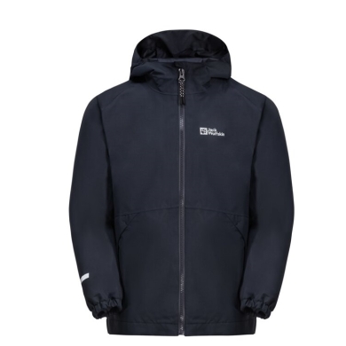 Jack Wolfskin Kurtka zimowa Iceland 3w1 (wodoodporna, wiatroszczelna, z wewnętrzną kurtką polarową) granatowa dziecięca