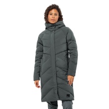 Jack Wolfskin Płaszcz zimowy Marienplatz (wiatrproof, bardzo wodoodporny) ciemnozielona Damska