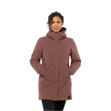 Jack Wolfskin Płaszcz zimowy Salier Coat (odpinany kaptur, wodoodporny i wiatroszczelny) czerwonobrązowy damski