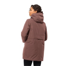 Jack Wolfskin Płaszcz zimowy Salier Coat (odpinany kaptur, wodoodporny i wiatroszczelny) czerwonobrązowy damski