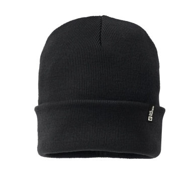 Jack Wolfskin Zimowa czapka (Beanie) Rib - czarna Damska