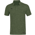 JAKO Sport/Czas wolny Polo Premium Basics (Jersey z poliestru i elastanu) khaki/zielony melange Mężczyźni