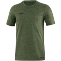 JAKO Sport/Czas wolny T-shirt Premium Basics (Jersey z poliestru i elastanu) khaki/zielony melange Mężczyźni