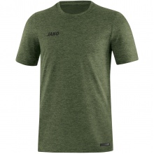 JAKO Sport/Czas wolny T-shirt Premium Basics (Jersey z poliestru i elastanu) khaki/zielony melange Mężczyźni