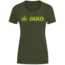 JAKO Koszulka Freizeit Promo (Bawełna organiczna) khaki/neongreen Damska