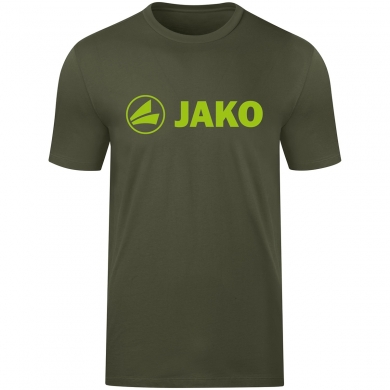 JAKO T-shirt rekreacyjne Promo (Bawełna organiczna) khaki/neonowa zieleń Mężczyźni