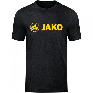 JAKO T-shirt rekreacyjne Promo (Bawełna organiczna) czarnomelanzowy/żółty dla chłopców