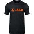 JAKO T-shirt rekreacyjne Promo (Bawełna organiczna) czarnomelanzowy/pomarańczowy dla chłopców