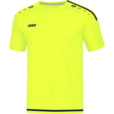 JAKO Koszulka sportowa Trikot Striker 2.0 KA (100% poliester Keep Dry) Krótki rękaw neonowy żółty/czarny Chłopcy