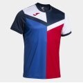 Joma Koszulka Sportowa Camiseta Krótki Rękaw Court (100% Poliester) niebiesko/czerwono/biała Mężczyźni