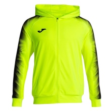 Joma Kurtka z kapturem Elite XI Full-Zip (fleece) fluogelb/czarny Mężczyźni