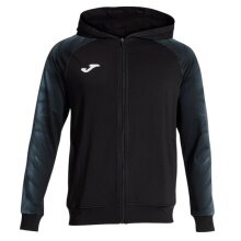 Kurtka z kapturem Joma Elite XI Full-Zip (fleece) czarna/antracytowa Męska