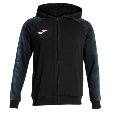 Kurtka z kapturem Joma Elite XI Full-Zip (fleece) czarna/antracytowa Męska