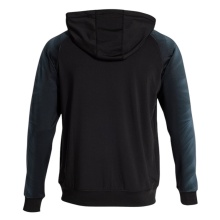 Kurtka z kapturem Joma Elite XI Full-Zip (fleece) czarna/antracytowa Męska