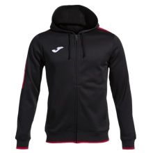 Joma Kurtka z kapturem Olimpiada Full-Zip (Fleece) czarna/czerwona męska