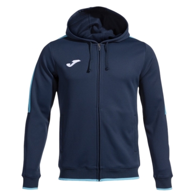 Joma Kurtka z kapturem Olimpiada Full-Zip (Fleece) granatowa/turkusowa męska