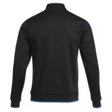 Joma Pullover Olimpiada Sweatshirt (Half-Zip, 100% Poliester) czarny/niebieski krótkie rękawy