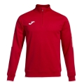 Joma Pullover Olimpiada Sweatshirt (Half-Zip, 100% Poliester) czerwony męski