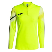 Joma koszulka długorękawowa Elite XI (sweatshirt, pół-zamek) fluogelb/czarny Damska