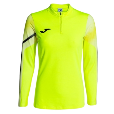 Joma koszulka długorękawowa Elite XI (sweatshirt, pół-zamek) fluogelb/czarny Damska