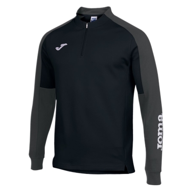 Joma Pullover Eco Championship Sweatshirt (pół-zamek, wysoki komfort noszenia) czarny/anthrazitowy mężczyźni