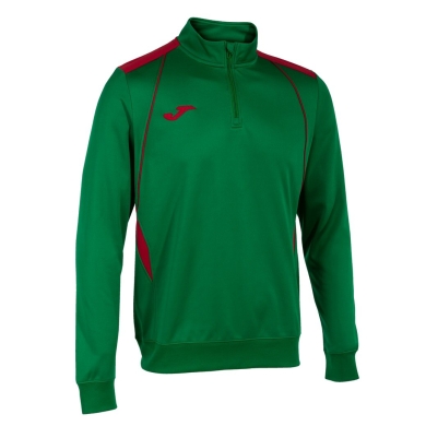 Joma Pullover Championship VII Sweatshirt (Half-Zip, Fleece-Wnętrze) zielono/czerwony męski