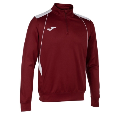 Joma Pullover Championship VII Sweatshirt (Half-Zip, Fleece) bordowy/biały męski