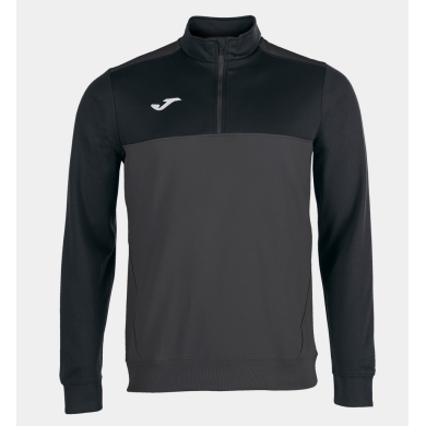 Joma Pullover Winner Sweatshirt (1/2 Zipper, 100% Poliester) antracytowo/czarny Mężczyźni