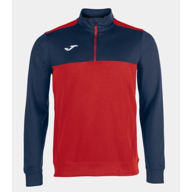 Joma Pulower Winner Sweatshirt (1/2 Zamek, 100% Poliester) czerwony/granatowy Mężczyźni