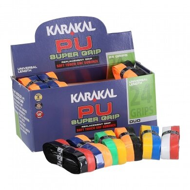 Karakal Basisband PU Super Grip DUO 1.8mm kolorowo sortowane 24 sztuki w pudełku