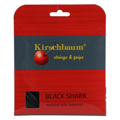 Kirschbaum Sznur tenisowy Black Shark (Trwałość+Spin) czarny 12m zestaw