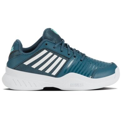 KSwiss Buty tenisowe Court Express Indoor/Carpet/Teppich tealblue/biały Dzieci