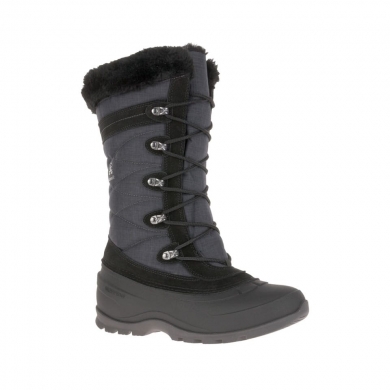 Kamik zimowe buty Snovalley 4 (zamsz, wodoodporne) czarne damskie