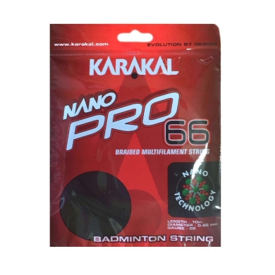 Karakal Sznur do badmintona Nano Pro 66 czarny 10m Zestaw