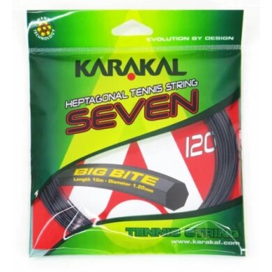 Karakal Sznur tenisowy Big Bite Seven 120 (Kontrola+Spin) czarny 12m Zestaw